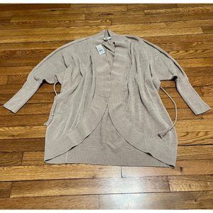 Lou & Grey Open Front Cardigan Sweater Women's Size XSP Petites Brown NEW!